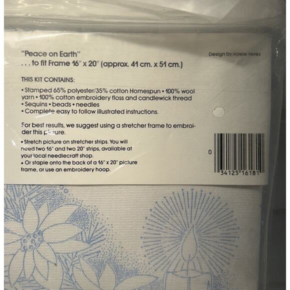 Paragon Needlecraft Kit Christmas Collection Peace on Earth Stitchery Picture - Picture 5 of 7